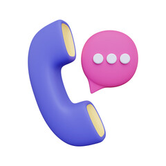 Phone Talk. isolated on a white background. 3d illustration