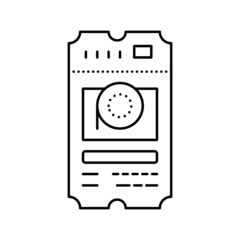 ticket cinema line icon vector illustration