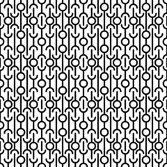 Vector seamless black and white geometric pattern.