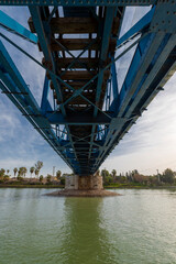 Railway Bridge over Seyhan River in Adana City of Turkey