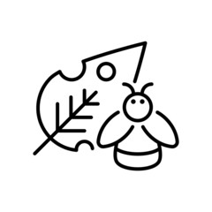 Plant Bug Vector Outline Icon Design illustration. Agriculture and Farming Symbol on White background EPS 10 File