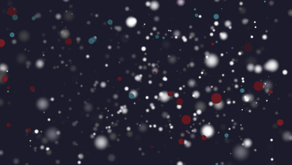 Particles Background Illustration. Elegant image of white,blue and red particles on dark blue background