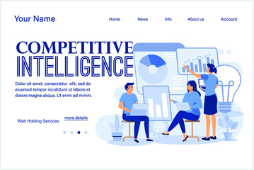 competitive intelligence illustration landing page 
