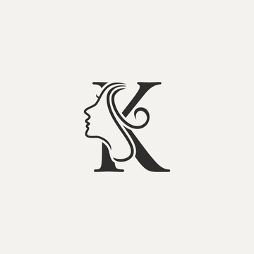 Letter K Beauty Women Logo