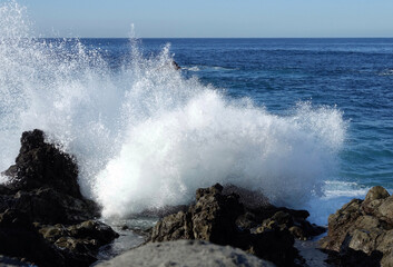 Stormy weather along the coast of Lanzarote