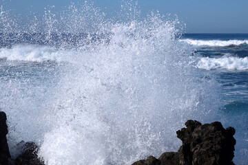 Stormy weather along the coast of Lanzarote