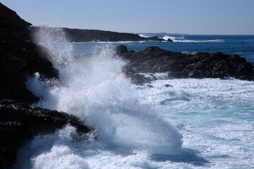 Stormy weather along the coast of Lanzarote