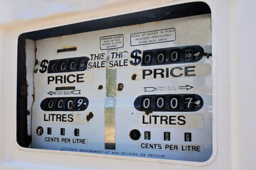 Close up of old fuel pump