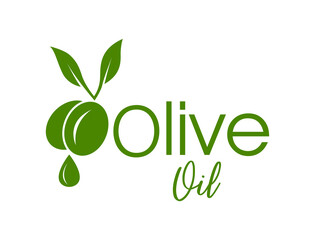 extra virgin olive oil, olive oil icon, logo vector illustration 