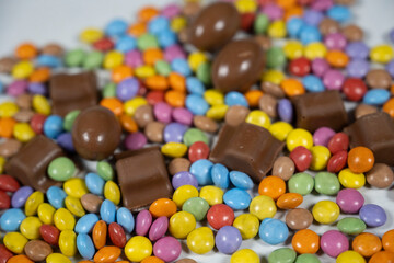 Fototapeta na wymiar Bonbons et chocolat
