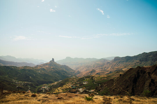 Scenic mountains seen from Mirador de Degollada Becerra, Spain