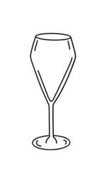 Hand-drawn illustration of the contour cocktail. Vector illustration