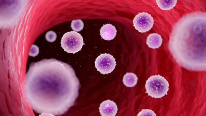 3d rendered illustration of white blood cells