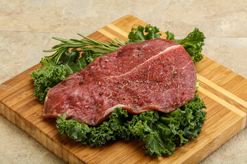 Raw beef steak for grill