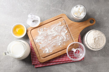 Concept of cooking cake or pie, top view