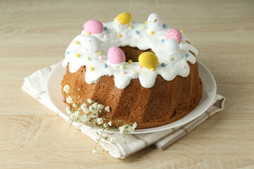 Concept of tasty Easter food, close up