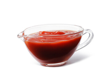 Tomato paste isolated on white background