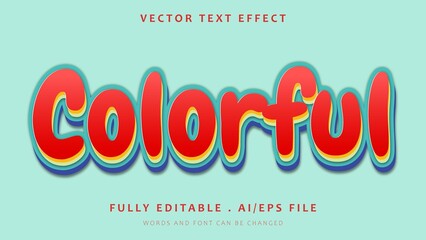 3d Colorful Fully Editable Text Effect Design Template