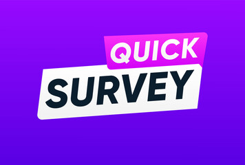 Quick survey banner template. Vector illustration