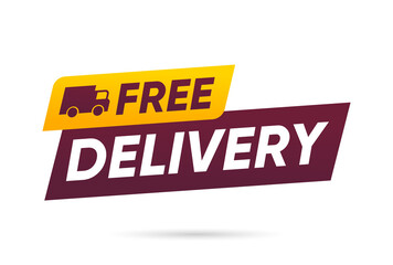 Free Delivery Banner. Template vector illustration