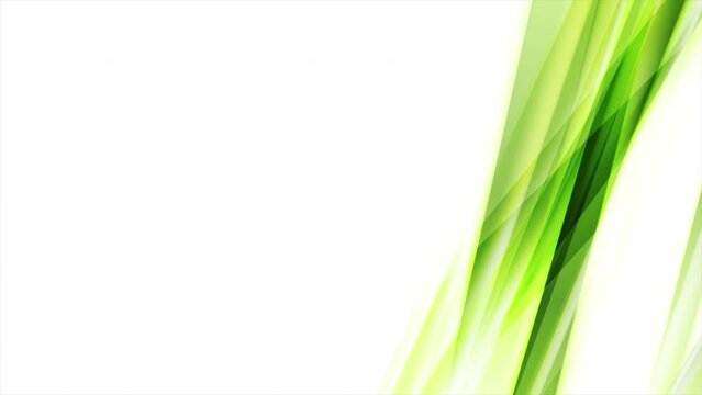 Green smooth glossy stripes abstract motion background. Seamless looping. Video animation Ultra HD 4K 3840x2160