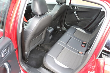 Fototapeta na wymiar rear seats of car inside.