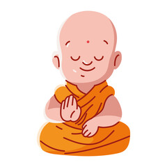 meditating monk icon