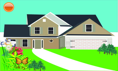 Landscaped and house design