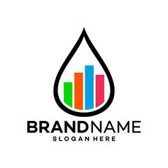 Water Stats Icon Logo Design Template Illustration Vector