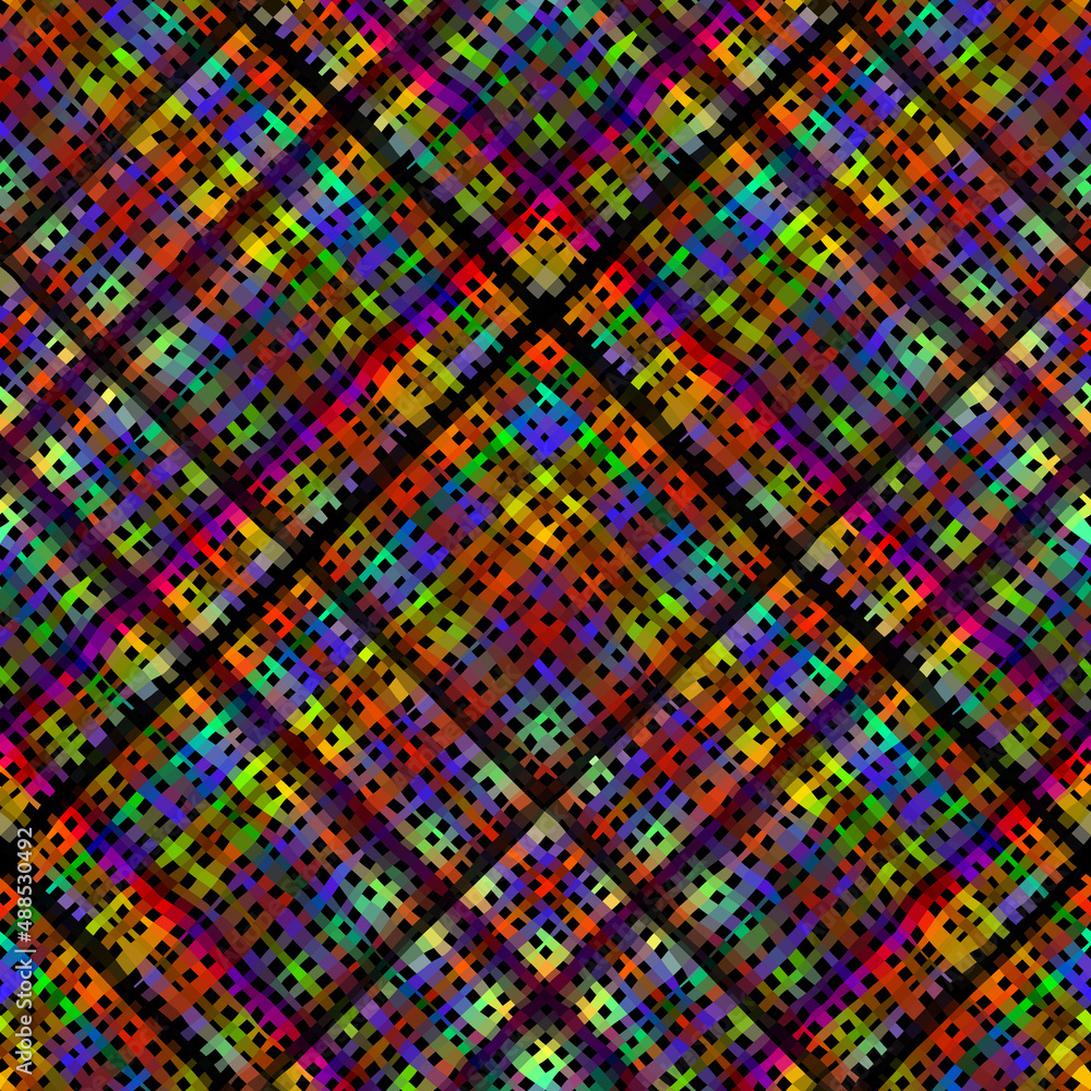 Poster Imitation of a texture of rough canvas. Seamless pattern.