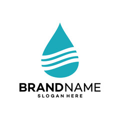 Water Icon Logo Design Template Illustration Vector