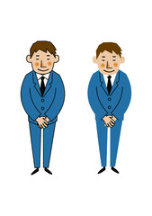 人物素材-ビジネスマンのイラストセット。