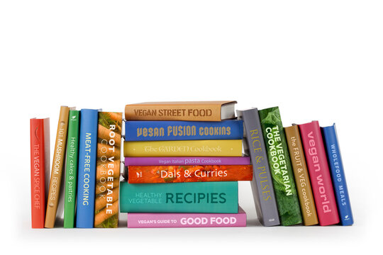 Vegan and vegetarian cookbooks, fabricated titles, no real books.