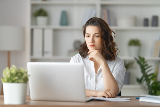 woman working in the office