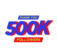 500K followers thank you post for social media. 500000 followers thanks.