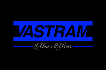 Vastram (cloths) Men's Wear typography icon. men clothing brand monogram.