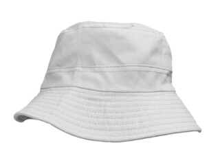 white bucket hat isolated on white - obrazy, fototapety, plakaty