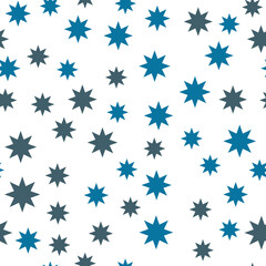 pattern with blue stars