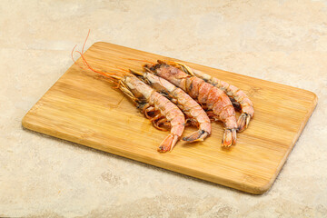 Tasty big Langoustine over the board