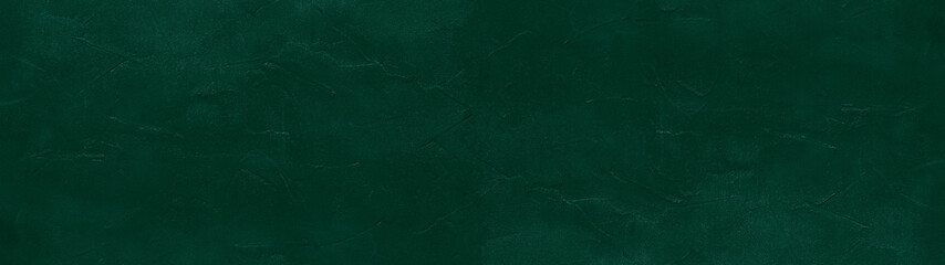 Dark green acrylic painting spatula technique abstract paper texture background banner panorama