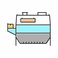 wheat grain cleaning machine color icon vector illustration