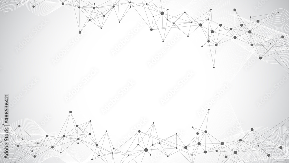 Aufkleber global network connection. social network communication in the global business. world map point and 