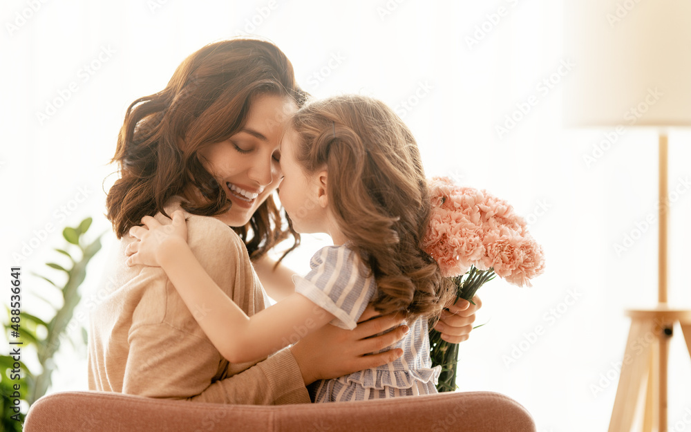 Poster daughter congratulating mother