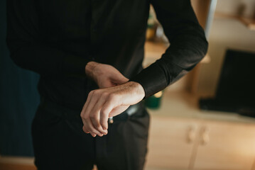 Businessman preparing for a big day at work