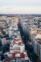 Fototapeta na wymiar Panoramic view of the Madrid city. Spain.
