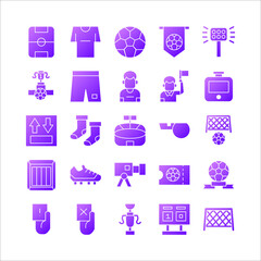 Stadium icon set vector gradient for website, mobile app, presentation, social media.