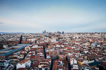 Fototapeta na wymiar Panoramic view of the Madrid city. Spain.