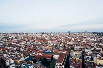 Panoramic view of the Madrid city. Spain.