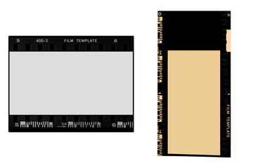 (35 mm.) film frame.With white space.film camera.
Film template.