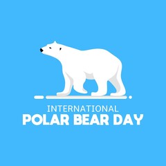 International Polar bear day vector illustration. Suitable for Poster, Banners, campaign and greeting card. 